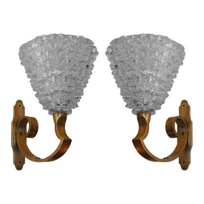 Barovier & Toso : Pair of wall lights 

Murano...
