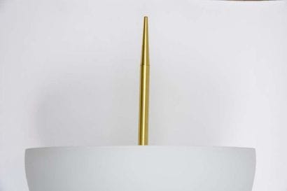 Murano : Pair of 2 cup and brass sconces...