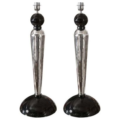 MURANO : Pair of black balls lamp

Murano...