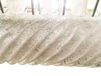 MURANO : Art deco chandelier with rectangular...