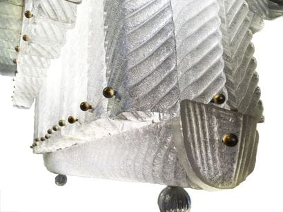 MURANO : Art deco chandelier with rectangular...