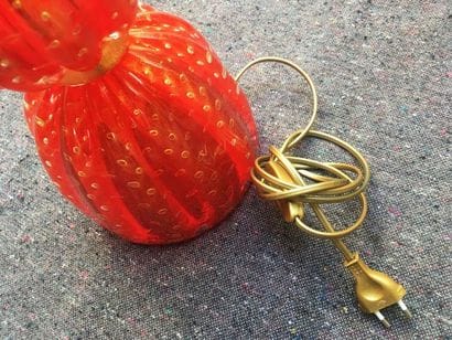MURANO : Pair of lamps

red Murano glass...