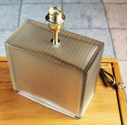 MURANO : Pair of amber cube lamps 

Murano...