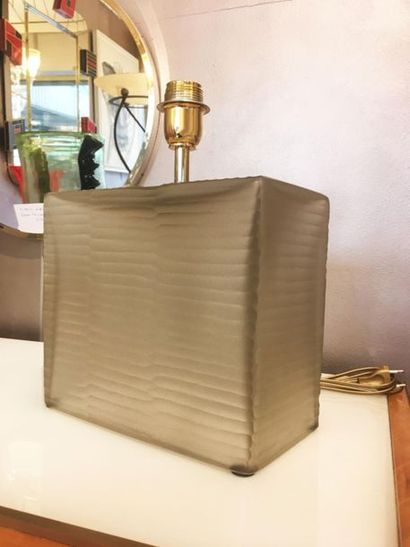 MURANO : Pair of amber cube lamps 

Murano...