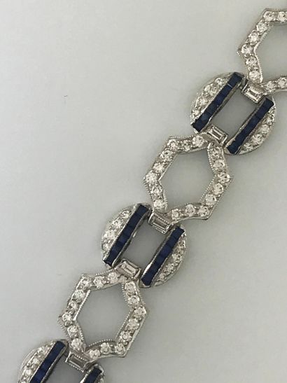 
Strap in 750°/°° white gold with geometric...