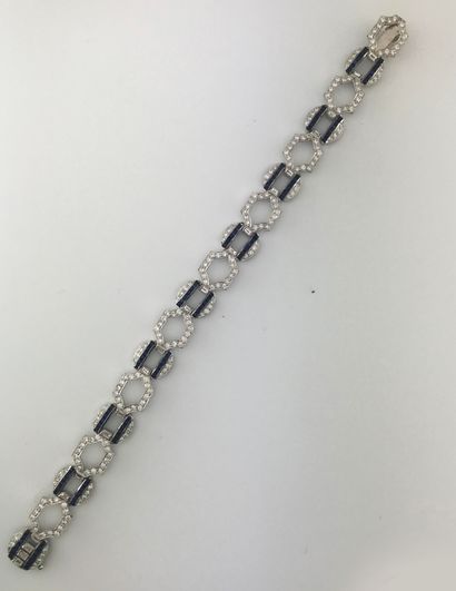
Strap in 750°/°° white gold with geometric...