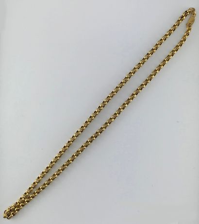 Gold necklace 750°/°° with forçat links,...