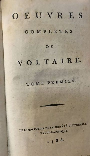 Oeuvres complètes de Voltaire, 91 vol, 1785
VOLTAIRE....