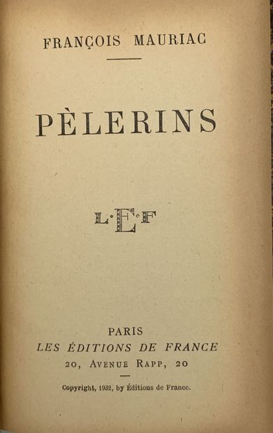 François MAURIAC, lot de 6 livres
François...
