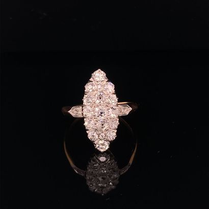 BAGUE marquise en or et diamants
Gold (750‰)...