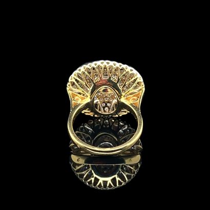BAGUE en or et or gris, onyx et diamants
Gold...