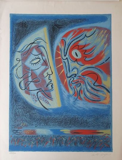 André MASSON - PROFIL DE FEMME - DEUX PROFILS
André...