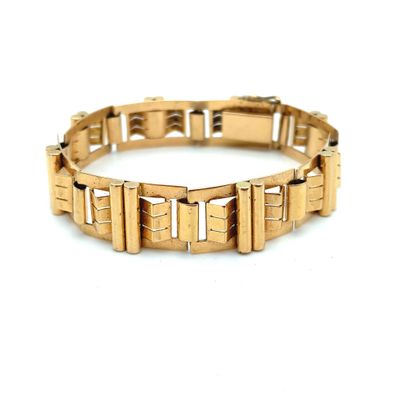 BRACELET in gold (750‰) with geometric articulated...