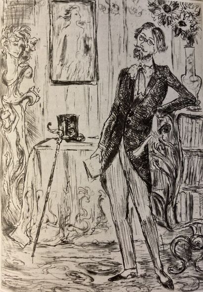 Philippe JULLIAN, Le penseur, dessin
Philippe...