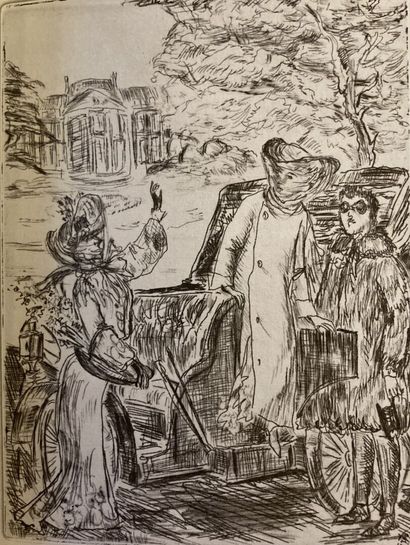 Philippe JULLIAN, Scène de rue, dessin
Philippe...