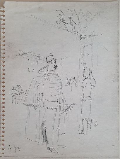 Philippe JULLIAN, Le militaire, dessin
Philippe...