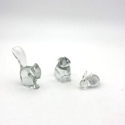 BACCARAT et DAUM animaux en cristal moulé
-...