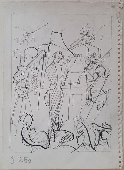 Philippe JULLIAN, L'orchestre, dessin
Philippe...