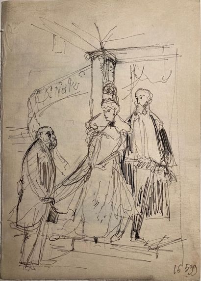 Philippe JULLIAN, Départ pour la soirée,...