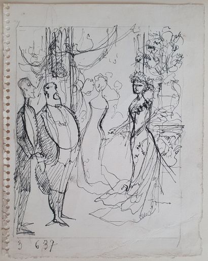 Philippe JULLIAN, Au bal, dessin
Philippe...