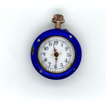 BROCHE PORTE-MONTRE en or et MONTRE DE COL...