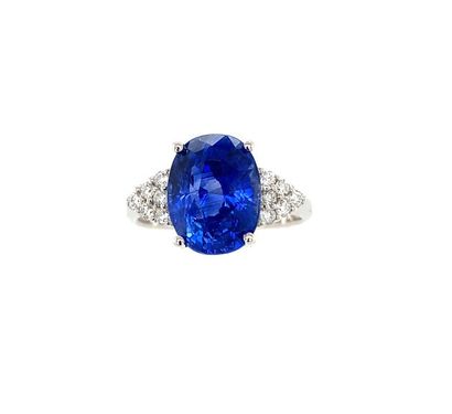 BAGUE en or gris, saphir et diamants
White...