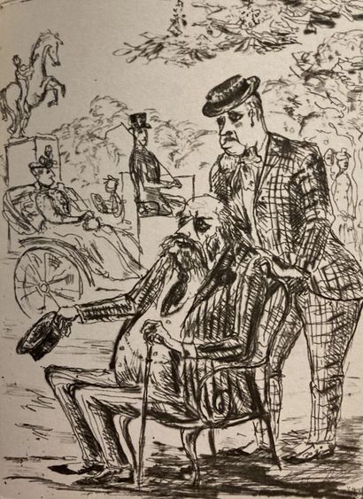 Philippe JULLIAN, Au jardin des Tuileries,...