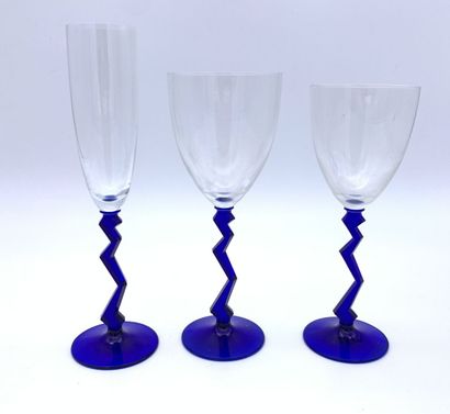 Partie de service de verres en cristal, le...