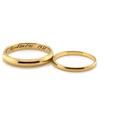 TWO ALLIANCES in gold.
Weight : 5.14 g. Finger...