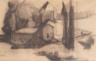 Pierre Lèbe (1929 - 2008)
Church
Charcoal...