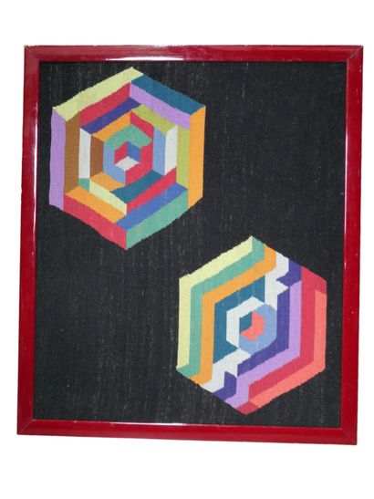 Tapisserie à la manière de Sonia DELAUNAY....