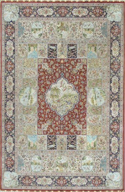 Très original, grand et fin tapis Sinohereke...