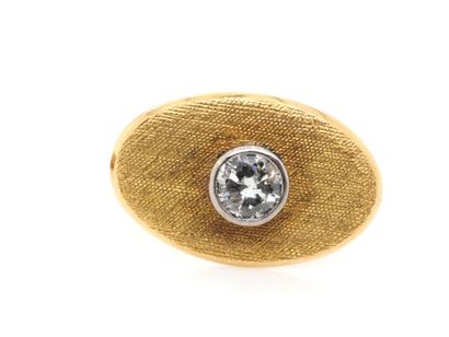 BOUTONS DE MANCHETTES en or jaune et gris,...