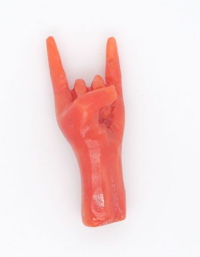 Coral HAPPY HAND.
Weight: 2.13 g. Height:...