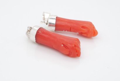 Lot de DEUX PENDENTIFS porte-bonheur en argent...
