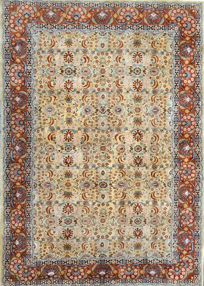 Large and fine Sino Hereke RUG, circa 1985....