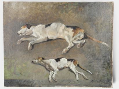 Albert DE GESNE (1834-1903)
Etude de deux...