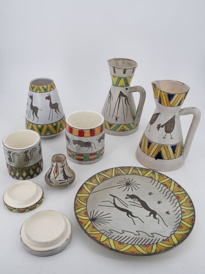 VALLAURIS
Ceramic service including: two...
