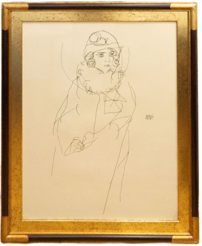 D'après Egon SCHIELE
Ida Roessler
Lithographie,...