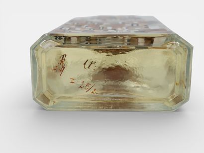 Rectangular-shaped spirit bottle with wax-closed...