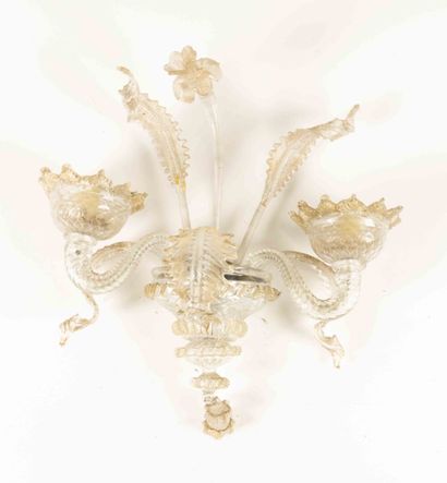 Lustre à cinq bras de lumière et paire d'appliques...