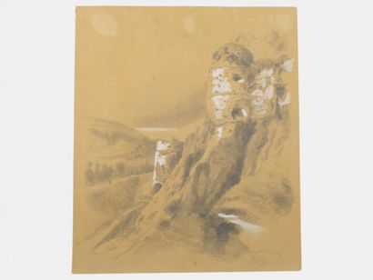 Achille BLIGNY (1826-1862)
Château d'Arques
Crayon,...
