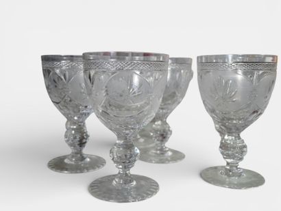 Large lot of crystal and glass glasses, various...