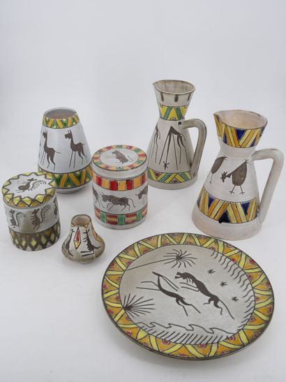 VALLAURIS
Ceramic service including: two...
