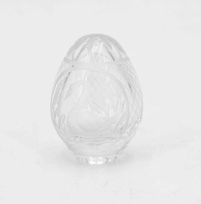 FABERGE
Cut crystal egg, decorated with a...