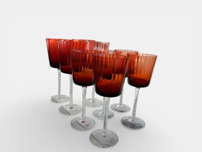 Large lot of crystal and glass glasses, various...