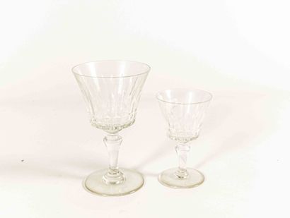 BACCARAT
Set of cut crystal glasses, TOMMY...