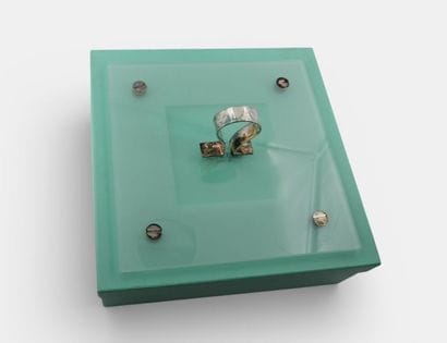Glass and silver plated metal cheese tray...