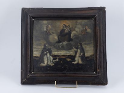 ECOLE ESPAGNOLE du 19ème s.
Vierge en majesté
Huile...