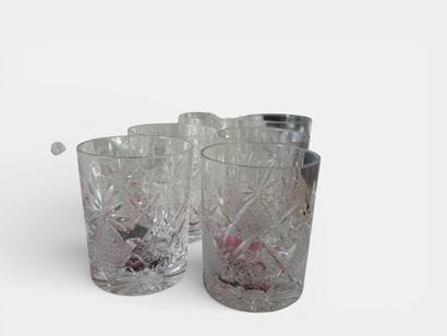 Large lot of crystal and glass glasses, various...